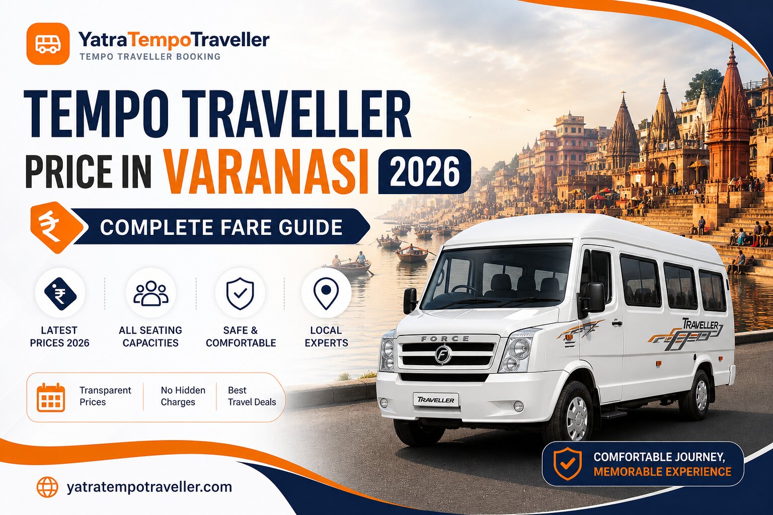 Tempo Traveller Price in Varanasi 2026 | Complete Fare Guide